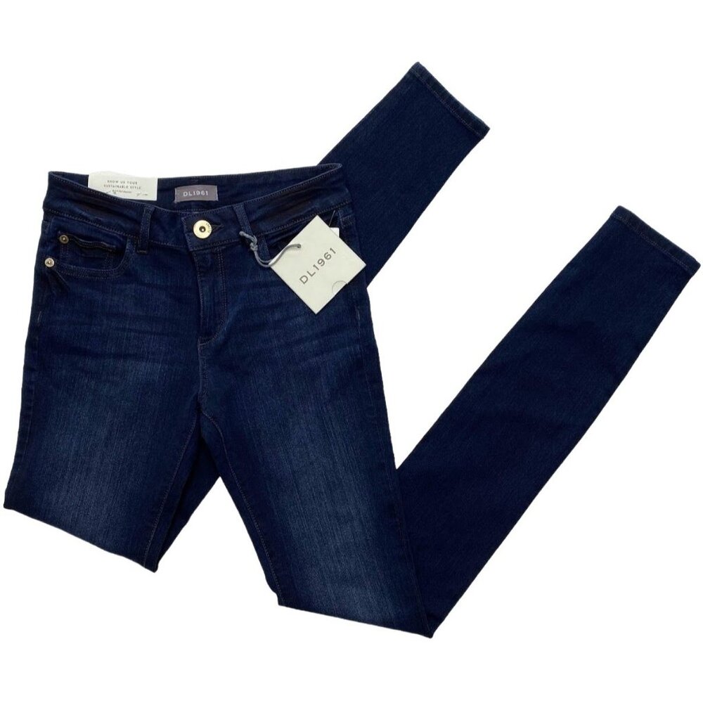 DL1961 Danny Instasculpt Jeans Women's 25 Long Blue‎ Dark Wash Super Stretch NEW
